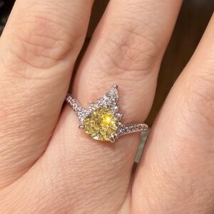 Bomb Party lemon cz ring